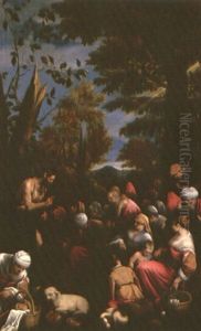 La Predica Del Battista by Francesco Bassano the Younger