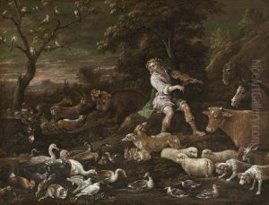 Orpheus Charming The Animals by Francesco Bassano the Younger