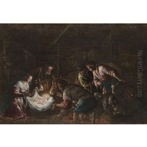 The Adoration Of The Shepherds by Francesco Bassano the Younger