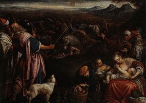 Die Armee Des Pharaos Wird Vom Roten Meer Verschlungen by Francesco Bassano the Younger