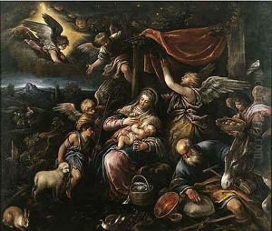 The Rest On The Flight Into Egypt by Francesco Bassano the Younger