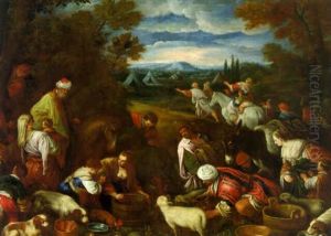 The Journey Of The Israelites by Francesco Bassano the Younger