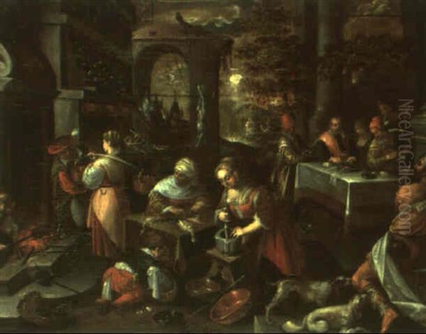 Lazarus At The Feast Of Dives - view 1