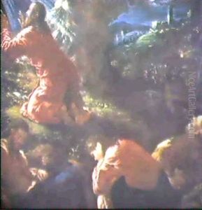 Christ In The Garden Of Gethsemane by Francesco Bassano the Younger