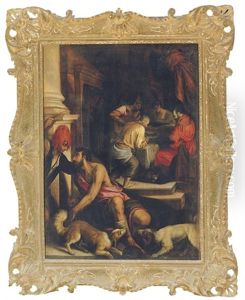 The Parable Of Dives And Lazarus by Antonio da Ponte Bassano