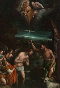 The Baptism Of Christ by Antonio da Ponte Bassano