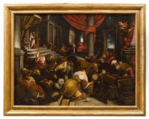 Le Christ Chasse Les Marchands Du Temple by Francesco, II Bassano