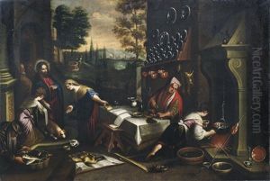 Christus Im Hause Von Maria Und Martha by Francesco, II Bassano
