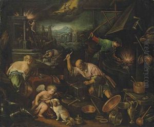 The Element Of Fire: Vulcan's Forge by Francesco, II Bassano