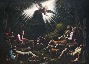 Die Verkundigung An Die Hirten by Francesco, II Bassano
