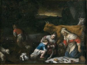 Le Repas A La Campagne by Gerolamo da Ponte Bassano