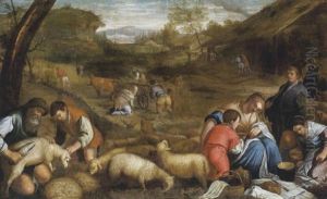 Die Schafschur; Allegorie Des Herbstes by Gerolamo da Ponte Bassano