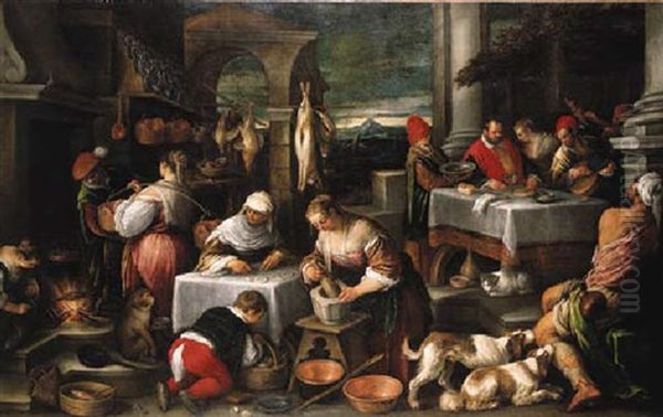 Lazarus At The Feast Of Dives - view 1