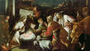 L'adorazione Dei Pastori by Giambattista da Ponte Bassano