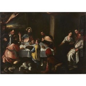 The Supper At Emmaus by Jacopo Bassano (Jacopo da Ponte)