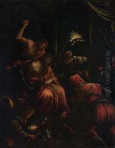 The Mocking Of Christ by Jacopo Bassano (Jacopo da Ponte)