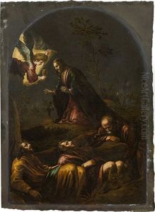 Christ On The Mount Of Olives by Jacopo Bassano (Jacopo da Ponte)