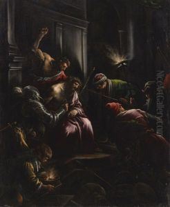 The Mocking Of Christ (collab. W/studio) by Jacopo Bassano (Jacopo da Ponte)