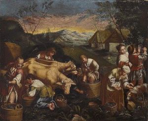 Der Herbst by Jacopo Bassano (Jacopo da Ponte)