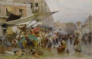 Porta Cajano In Naples by Franz Theodor Aerni