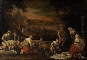 An Allegory Of Summer by Jacopo Bassano (Jacopo da Ponte)