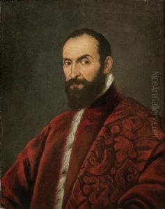 Portrait Of A Venetian Senator by Jacopo Bassano (Jacopo da Ponte)