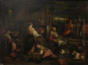 The Supper At Emmaus by Jacopo Bassano (Jacopo da Ponte)
