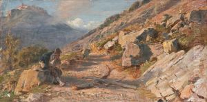 An Italian Landscape by Franz Theodor Aerni
