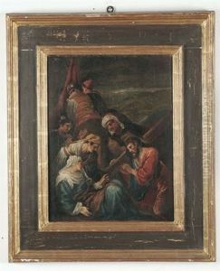 Cristo Salita Al Calvario by Jacopo Bassano (Jacopo da Ponte)