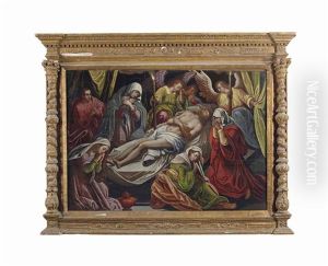 Les Saintes Femmes Au Tombeau by Jacopo Bassano (Jacopo da Ponte)