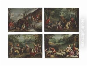 The Four Seasons by Jacopo Bassano (Jacopo da Ponte)
