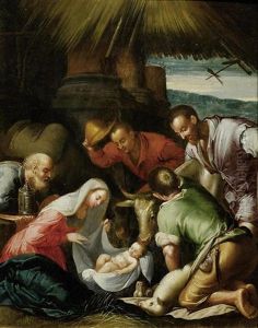 Anbetung by Jacopo Bassano (Jacopo da Ponte)