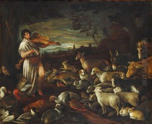 Orpheus Spielt Vor Den Tieren by Jacopo Bassano (Jacopo da Ponte)