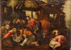 Nativite by Jacopo Bassano (Jacopo da Ponte)