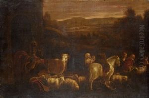 The Flight Into Egypt by Jacopo Bassano (Jacopo da Ponte)