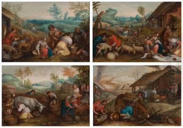 An Allegory Of The Seasons (set Of 4) - view 1