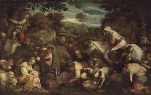 The Israelites Gathering Water From The Rock