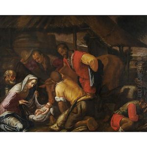 Nascita Di Gesu by Jacopo Bassano (Jacopo da Ponte)
