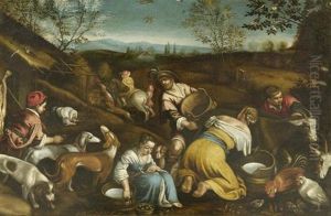 Allegorie Des Fruhlings by Jacopo Bassano (Jacopo da Ponte)