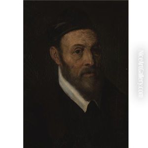 Ritratto Di Uomo Con Barba In Abito Scuro