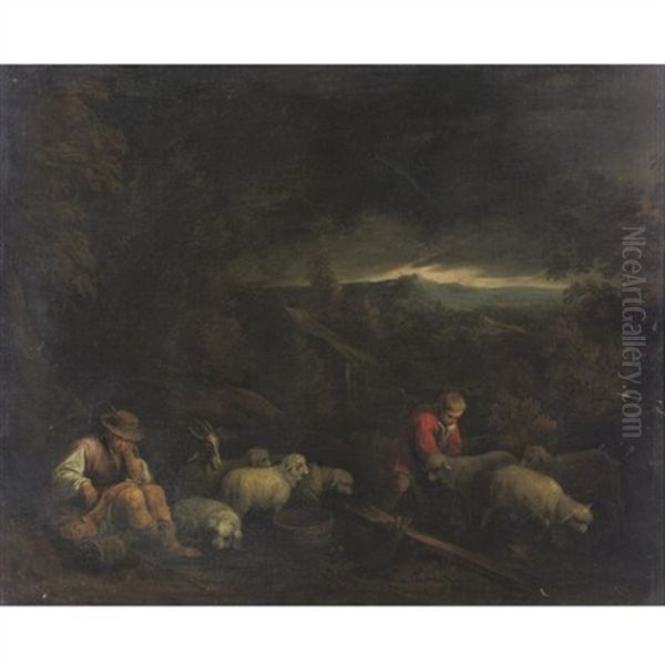 Landscape With Herdsmen And Their Flock - view 1
