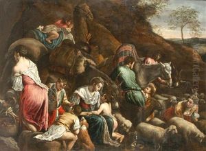 Jakobs Reise Nach Aegpten by Jacopo Bassano (Jacopo da Ponte)