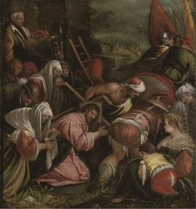The Road To Calvary by Jacopo Bassano (Jacopo da Ponte)