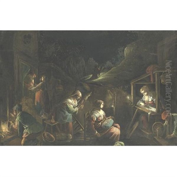 Nocturnal Landscape With The Madonna And Child - view 1