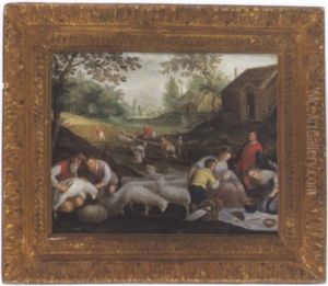 Die Schafschur, Allegorie Des Herbstes (la Tosatura Delle Pecore, Allegoria Dell'autunno) by Jacopo Bassano (Jacopo da Ponte)
