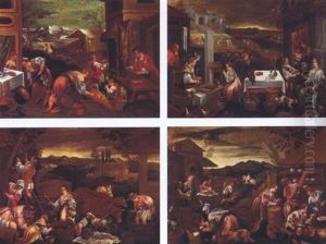 Die Vier Jahreszeiten by Jacopo Bassano (Jacopo da Ponte)