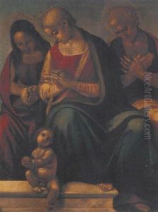 Christ In The House Of Martha And Mary by Jacopo Bassano (Jacopo da Ponte)