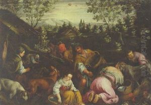 An Allegory Of Autumn by Jacopo Bassano (Jacopo da Ponte)