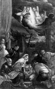 L'adoration Des Bergers by Jacopo Bassano (Jacopo da Ponte)