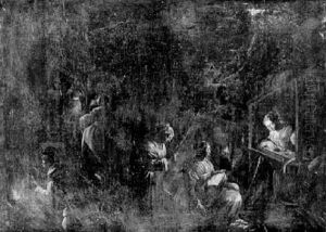 Les Fileuses by Jacopo Bassano (Jacopo da Ponte)